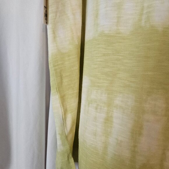 Sonoma Woman's Short Sleeve Tye Dyed T-Shirt, Size: XXL Color: Lime Green/White - Picture 4 of 7